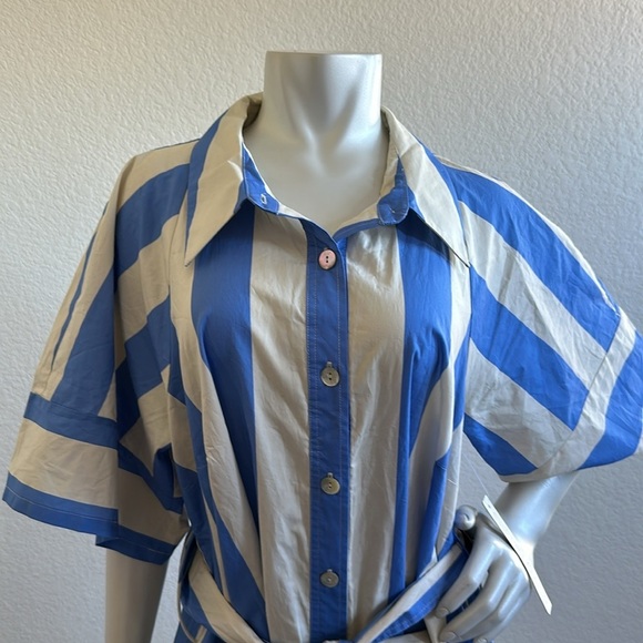 NWT Plenty by Tracy Reese Short-Sleeve Tie-Waist Midi Dress - Picture 7 of 10